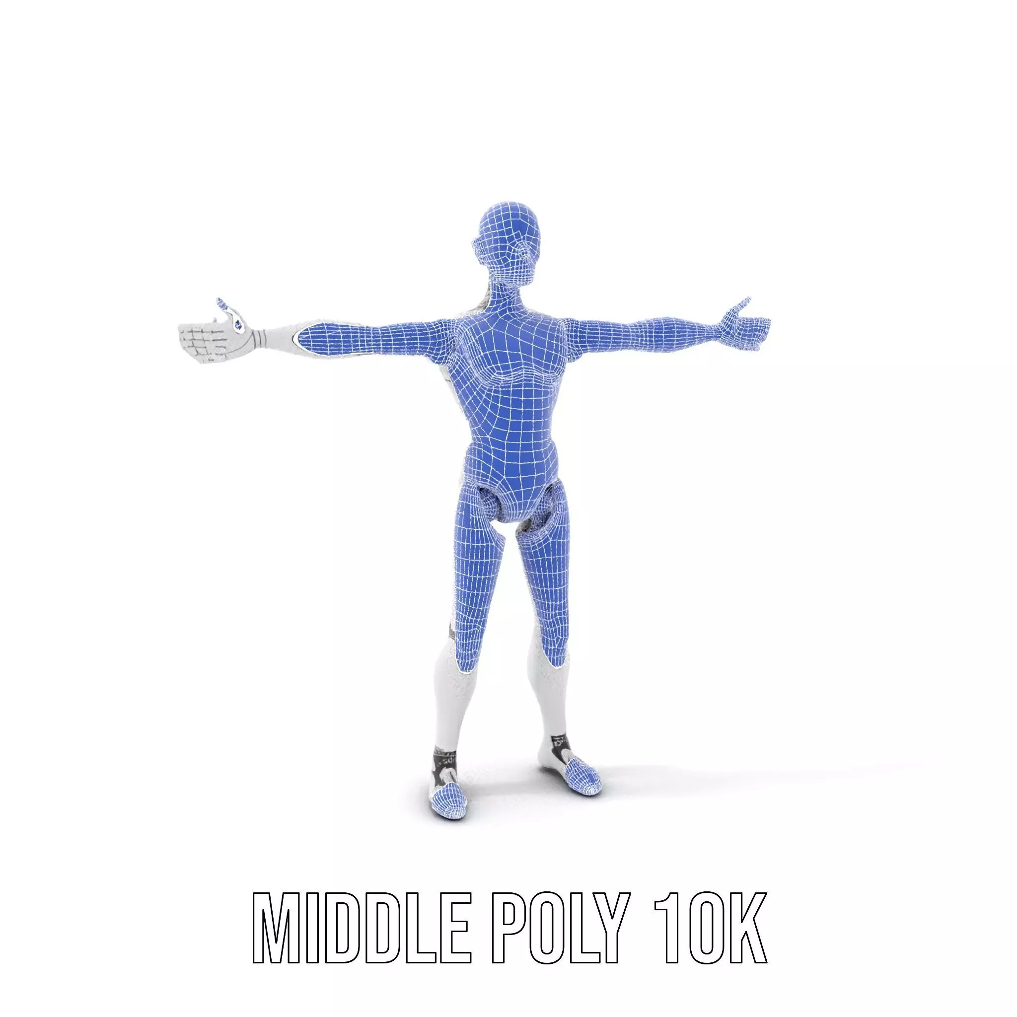 Sleek Silver Robot model pack Low-poly 3D model_10