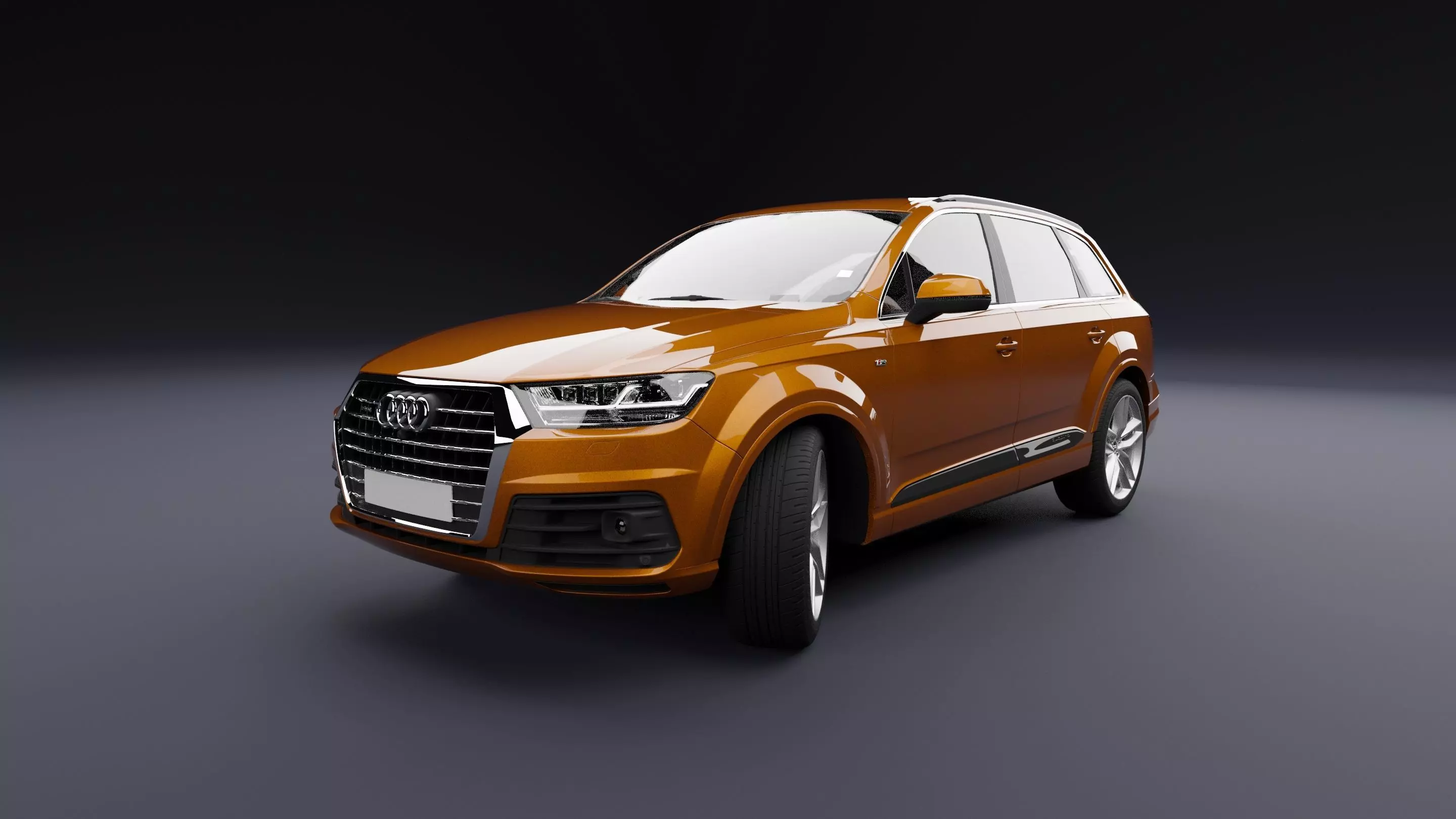 Audi Q7 Tfsi e Orange Dark 3D model