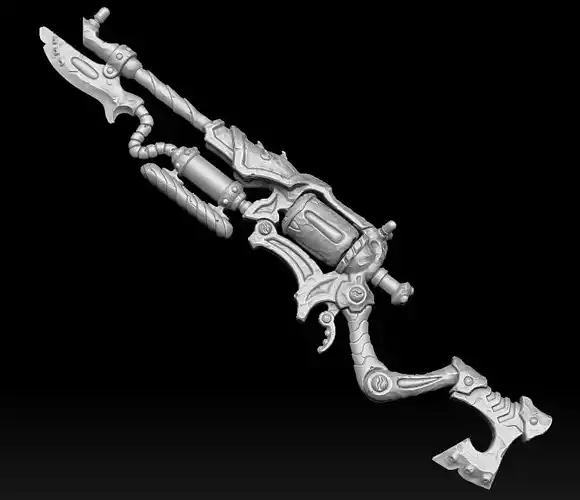 Stylized toxic rifle 3d print 3D print model