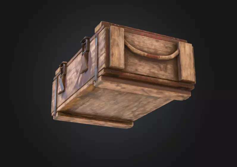 Loot Chest Low-poly 3D model_9