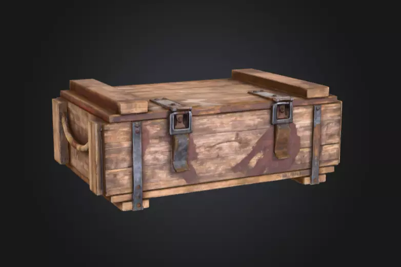 Loot Chest Low-poly 3D model_4