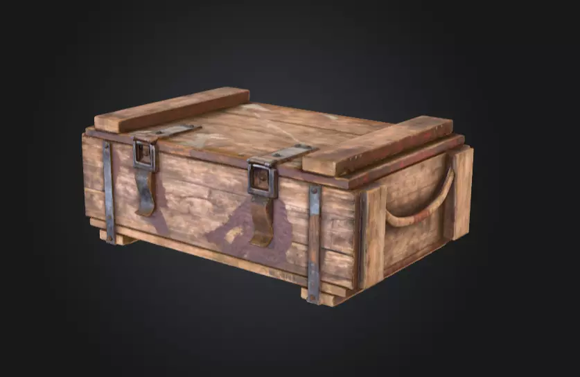 Loot Chest Low-poly 3D model_1