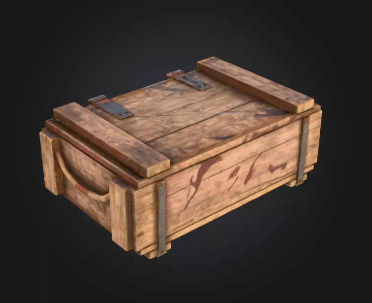 Loot Chest Low-poly 3D model_7