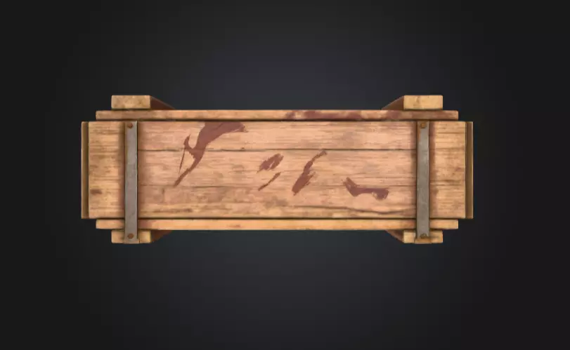 Loot Chest Low-poly 3D model_3