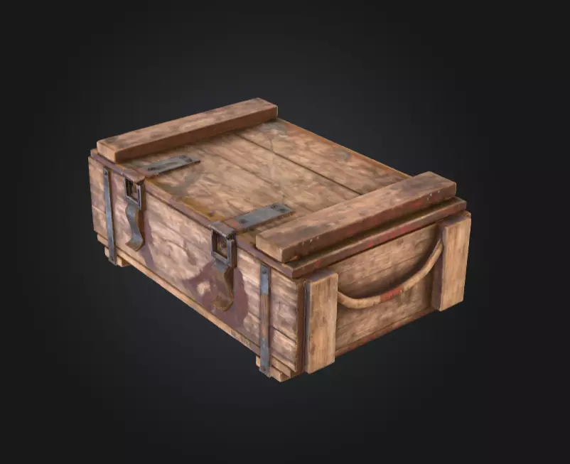 Loot Chest Low-poly 3D model_6