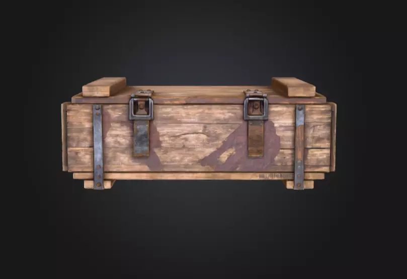 Loot Chest Low-poly 3D model_0