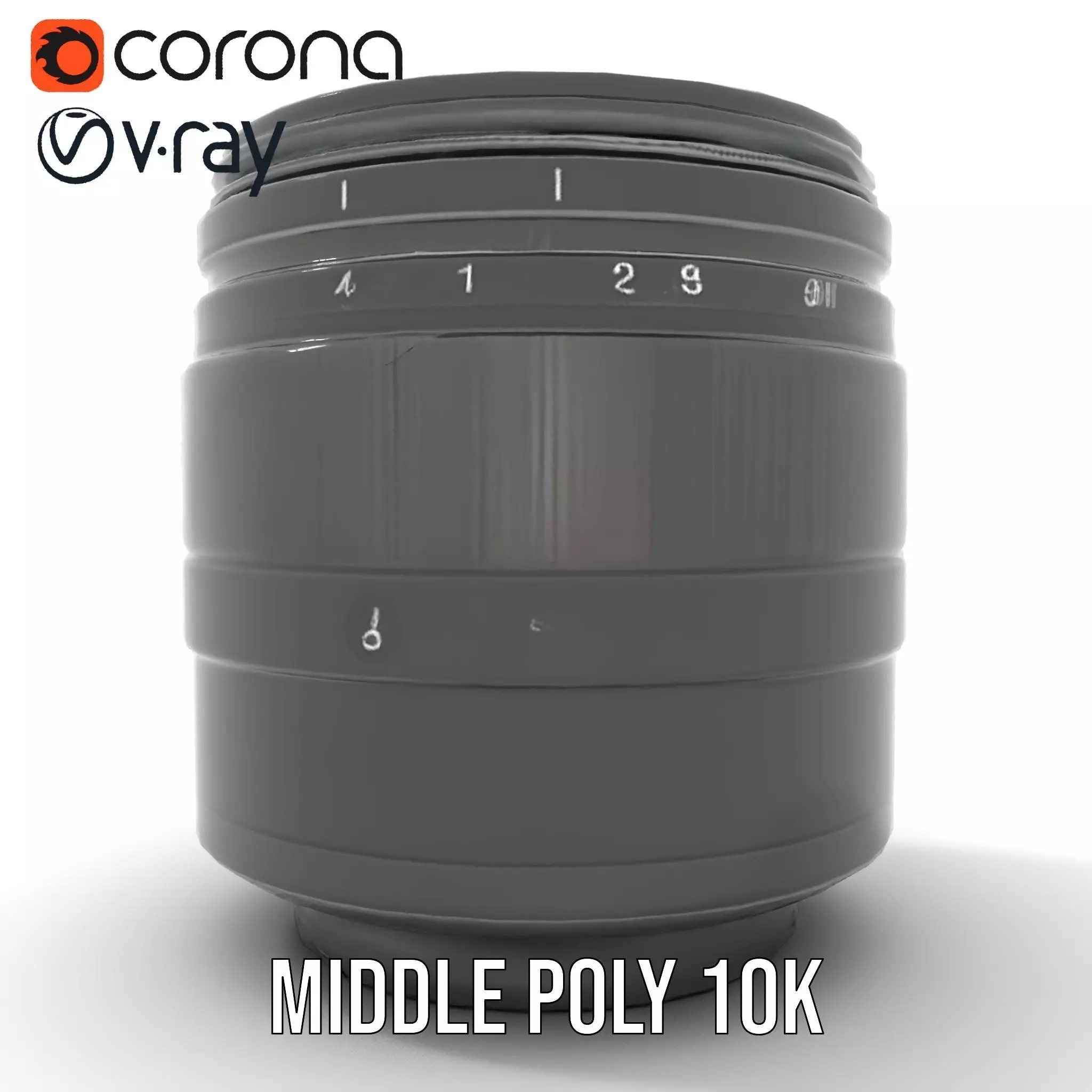 Sleek Black Camera Lens model pack Low-poly 3D model_21
