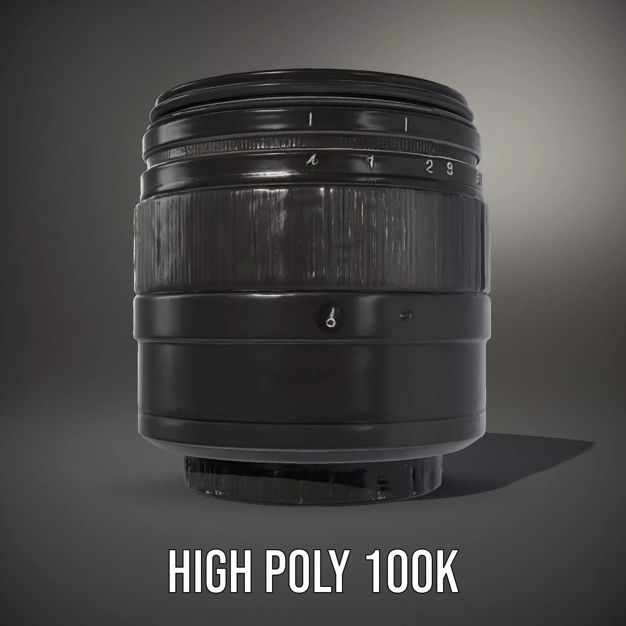 Sleek Black Camera Lens model pack Low-poly 3D model_10