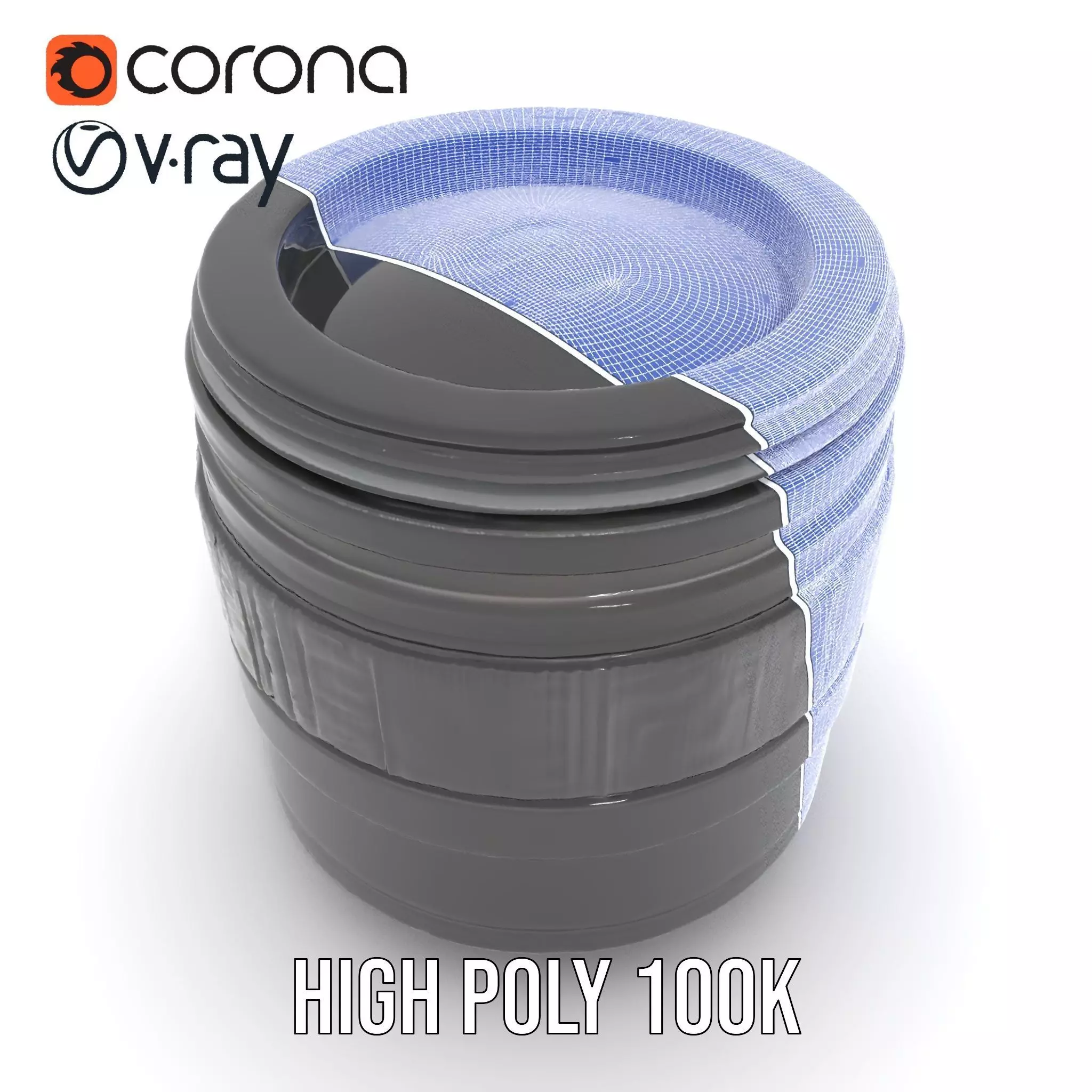 Sleek Black Camera Lens model pack Low-poly 3D model_32