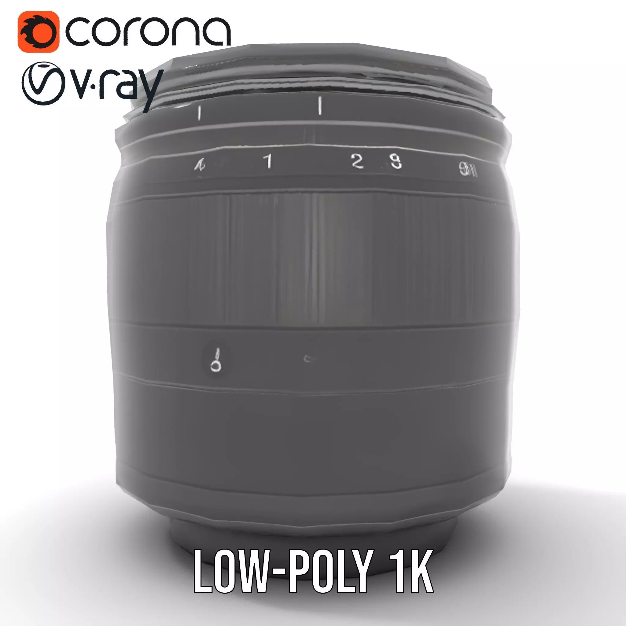 Sleek Black Camera Lens model pack Low-poly 3D model_19