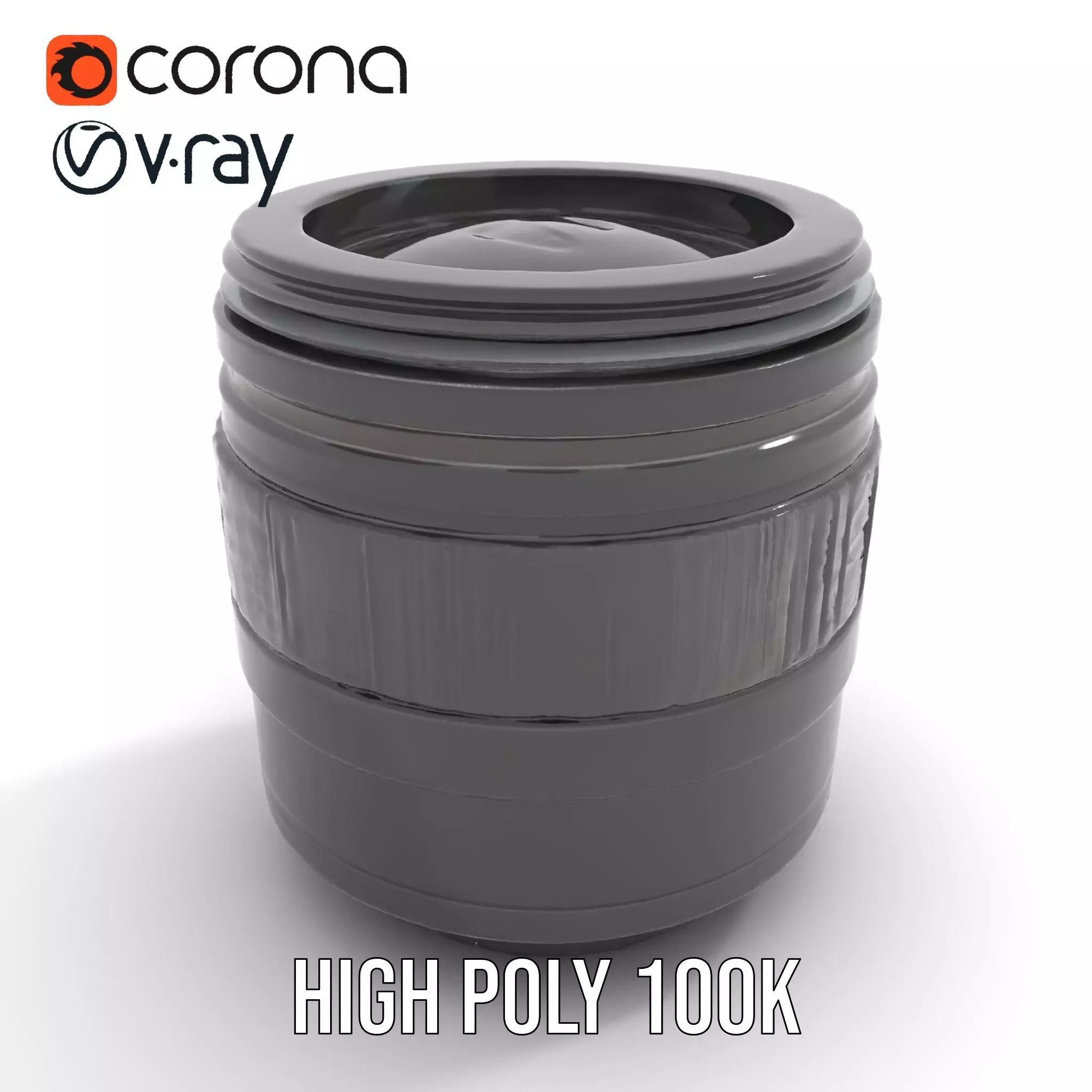 Sleek Black Camera Lens model pack Low-poly 3D model_23