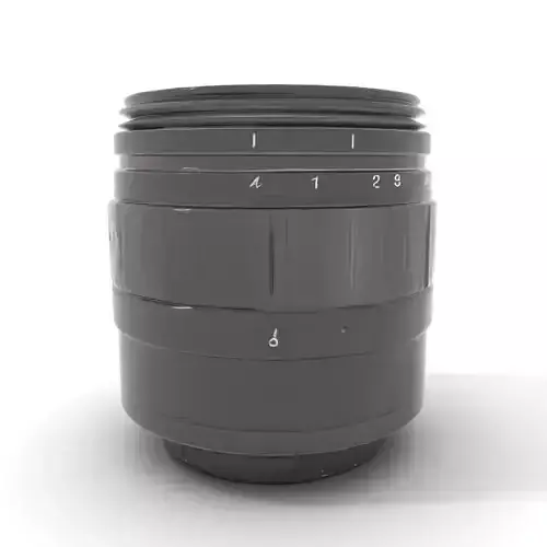 Sleek Black Camera Lens model pack Low-poly 3D model