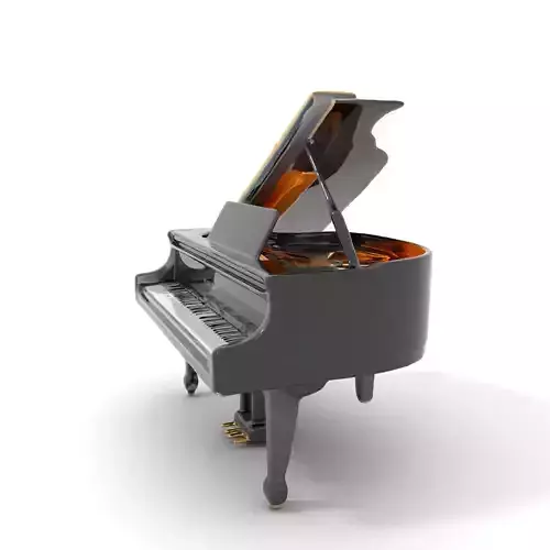 Elegant Black Grand Piano model pack Low-poly 3D model