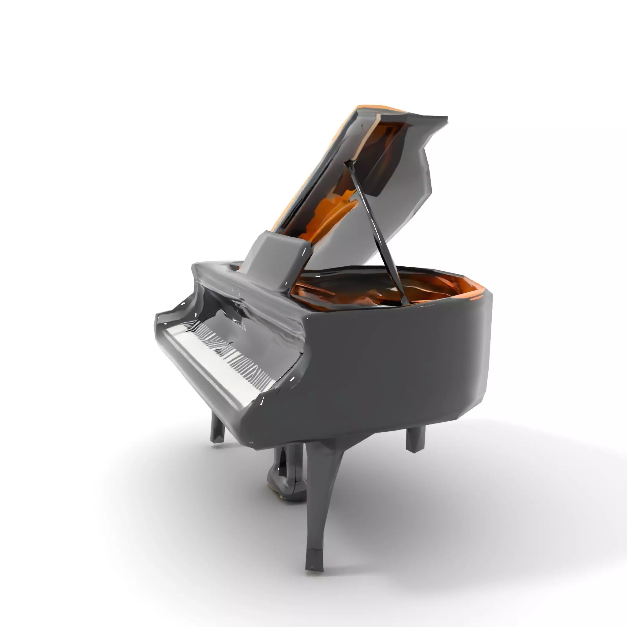 Elegant Black Grand Piano model pack Low-poly 3D model_9