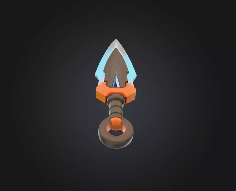 Neo Kunai Blade Low-poly 3D model_5