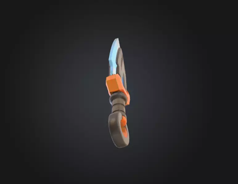 Neo Kunai Blade Low-poly 3D model_6