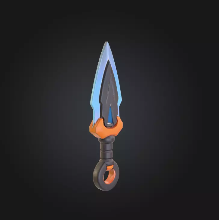 Neo Kunai Blade Low-poly 3D model_1