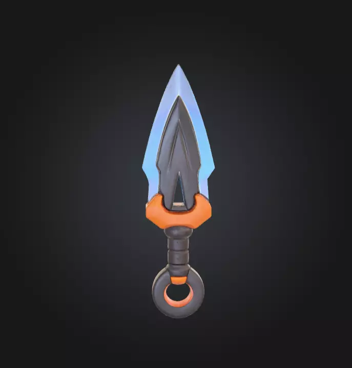 Neo Kunai Blade Low-poly 3D model_0
