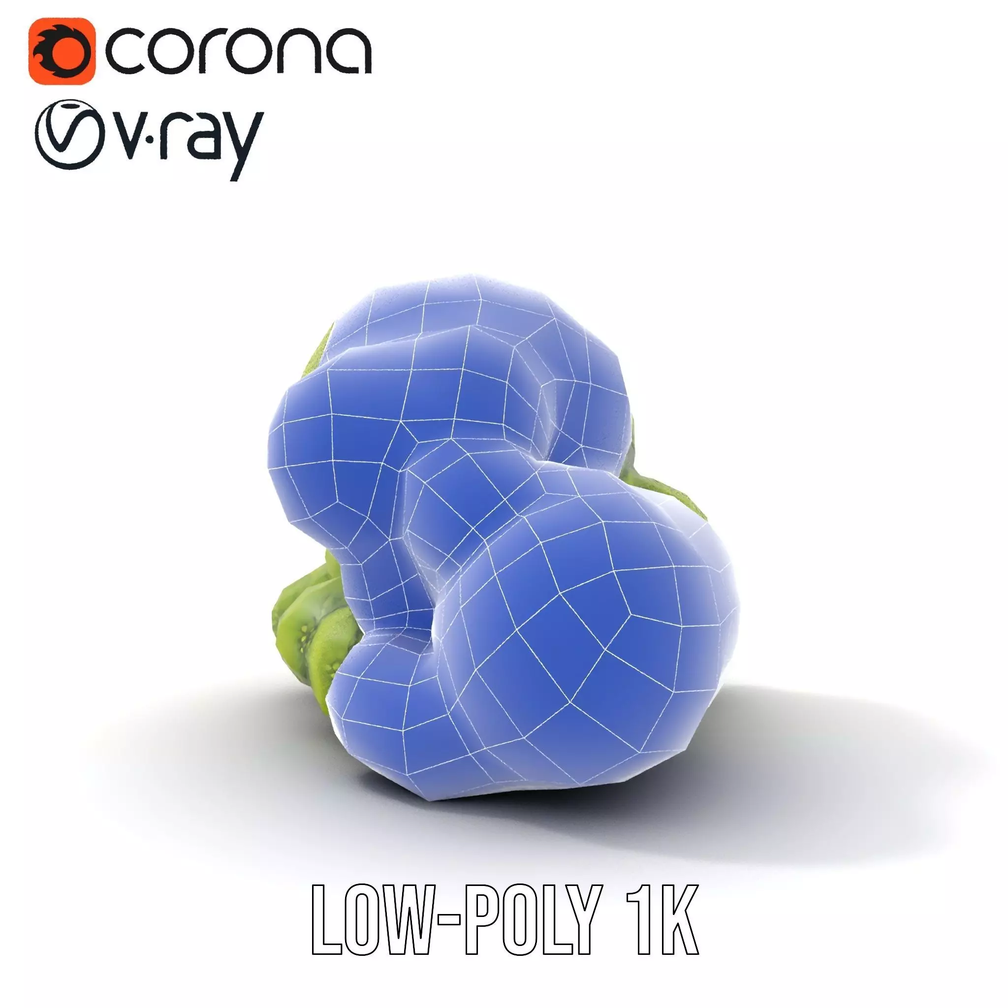 Vibrant Moss Cluster model pack Low-poly 3D model_25