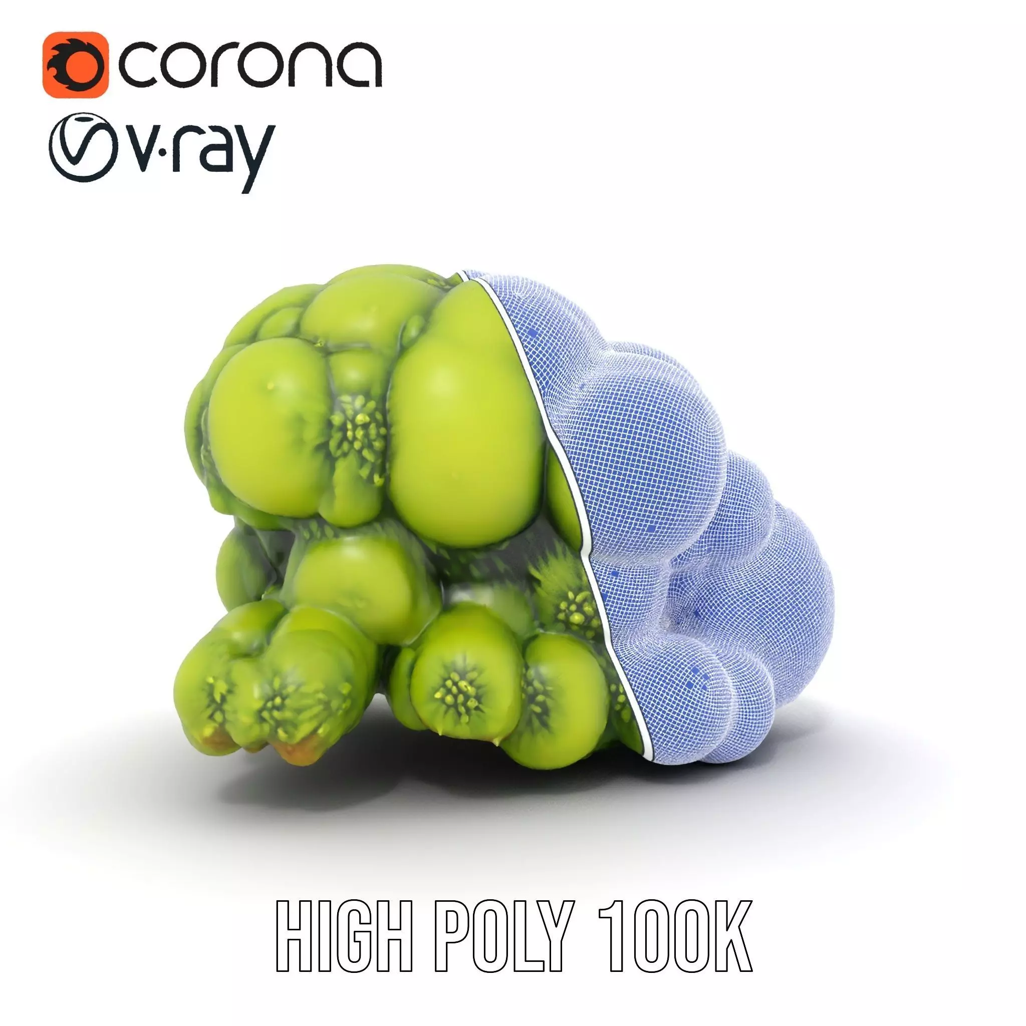 Vibrant Moss Cluster model pack Low-poly 3D model_32