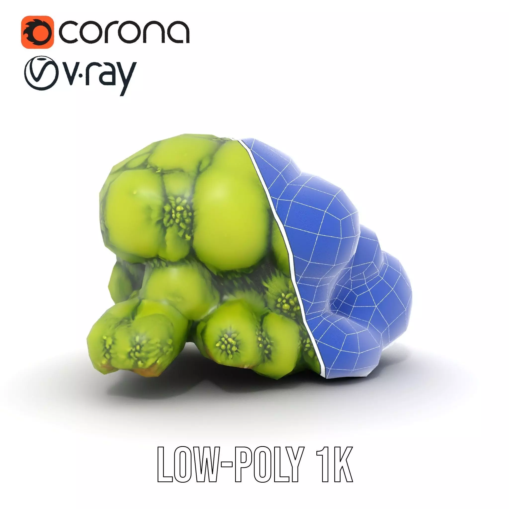 Vibrant Moss Cluster model pack Low-poly 3D model_31