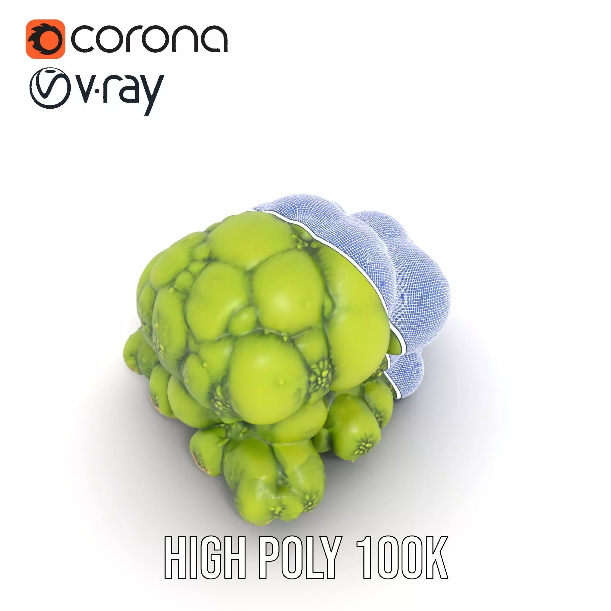 Vibrant Moss Cluster model pack Low-poly 3D model_26