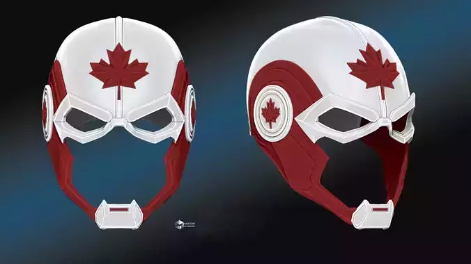 Captain Canada variant helmet 3D print model