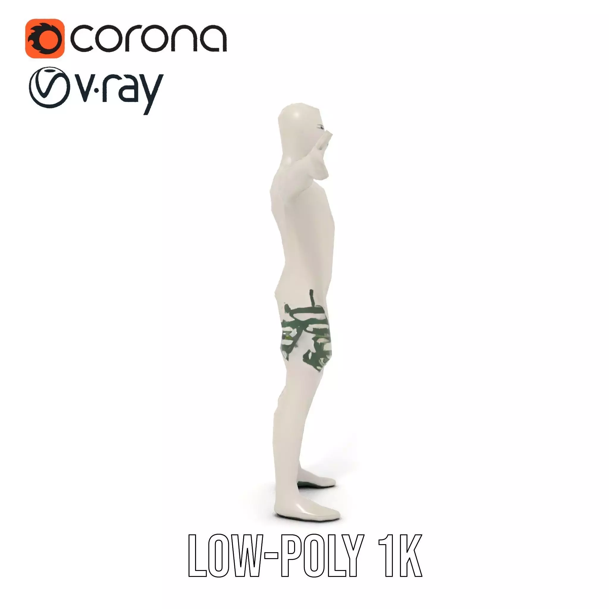 Metallic Mannequin model pack Low-poly 3D model_16