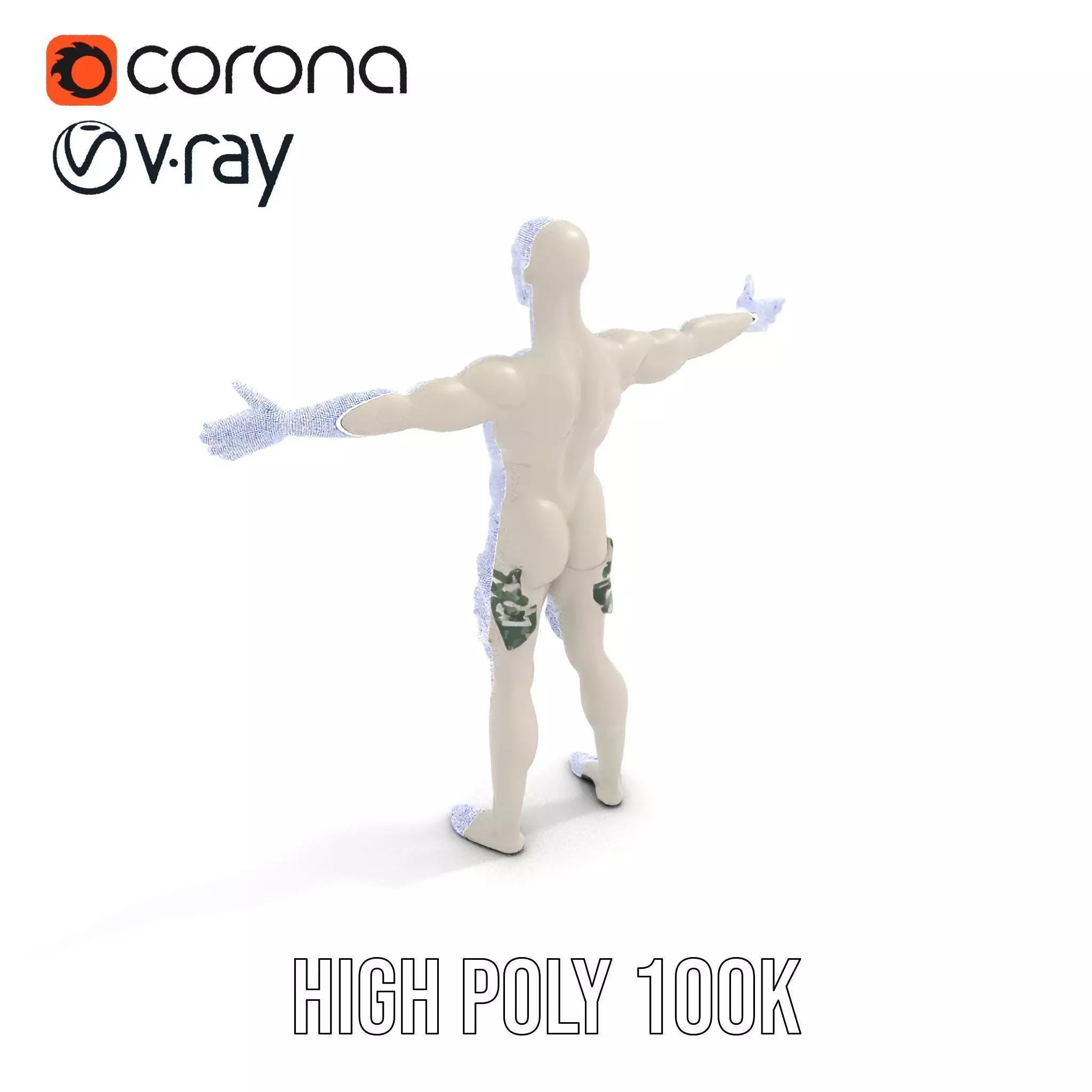 Metallic Mannequin model pack Low-poly 3D model_32