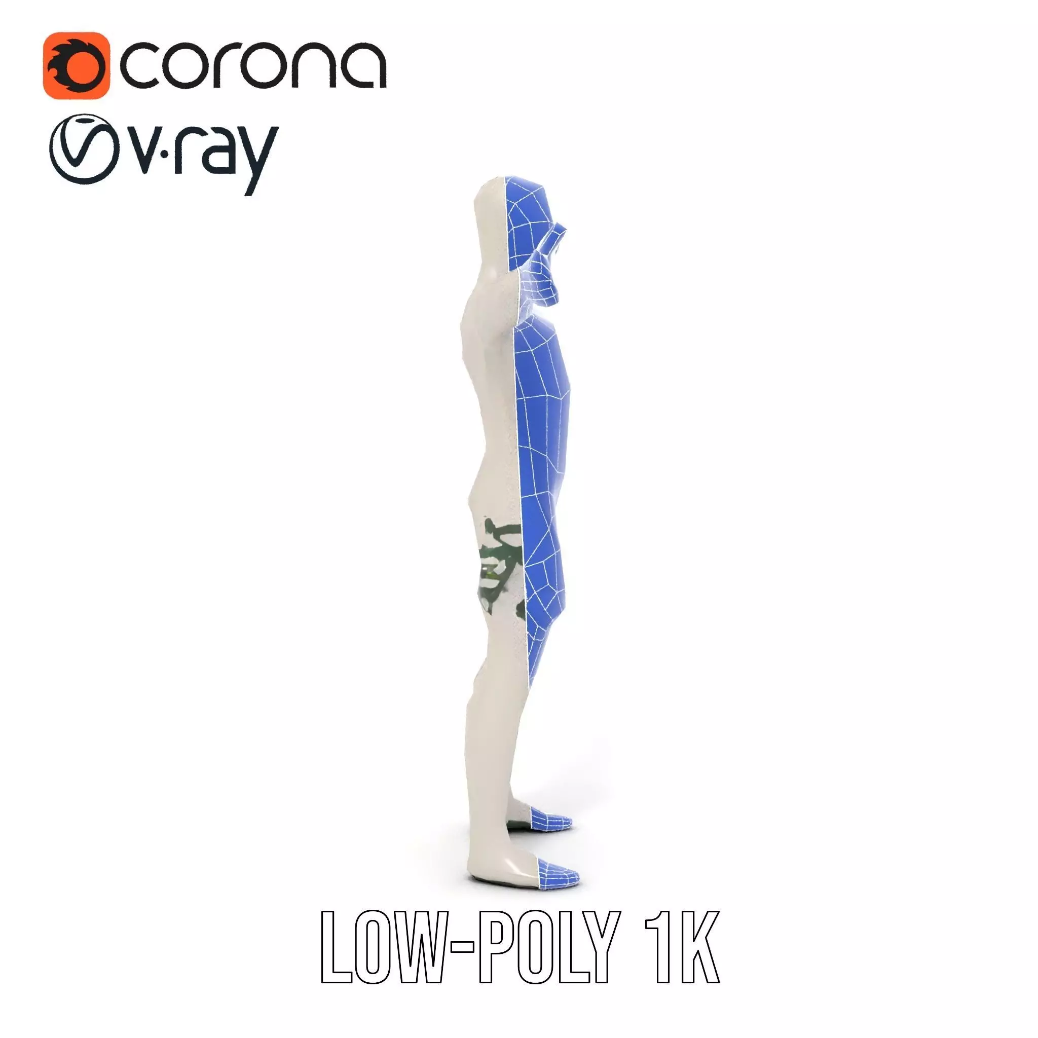 Metallic Mannequin model pack Low-poly 3D model_31