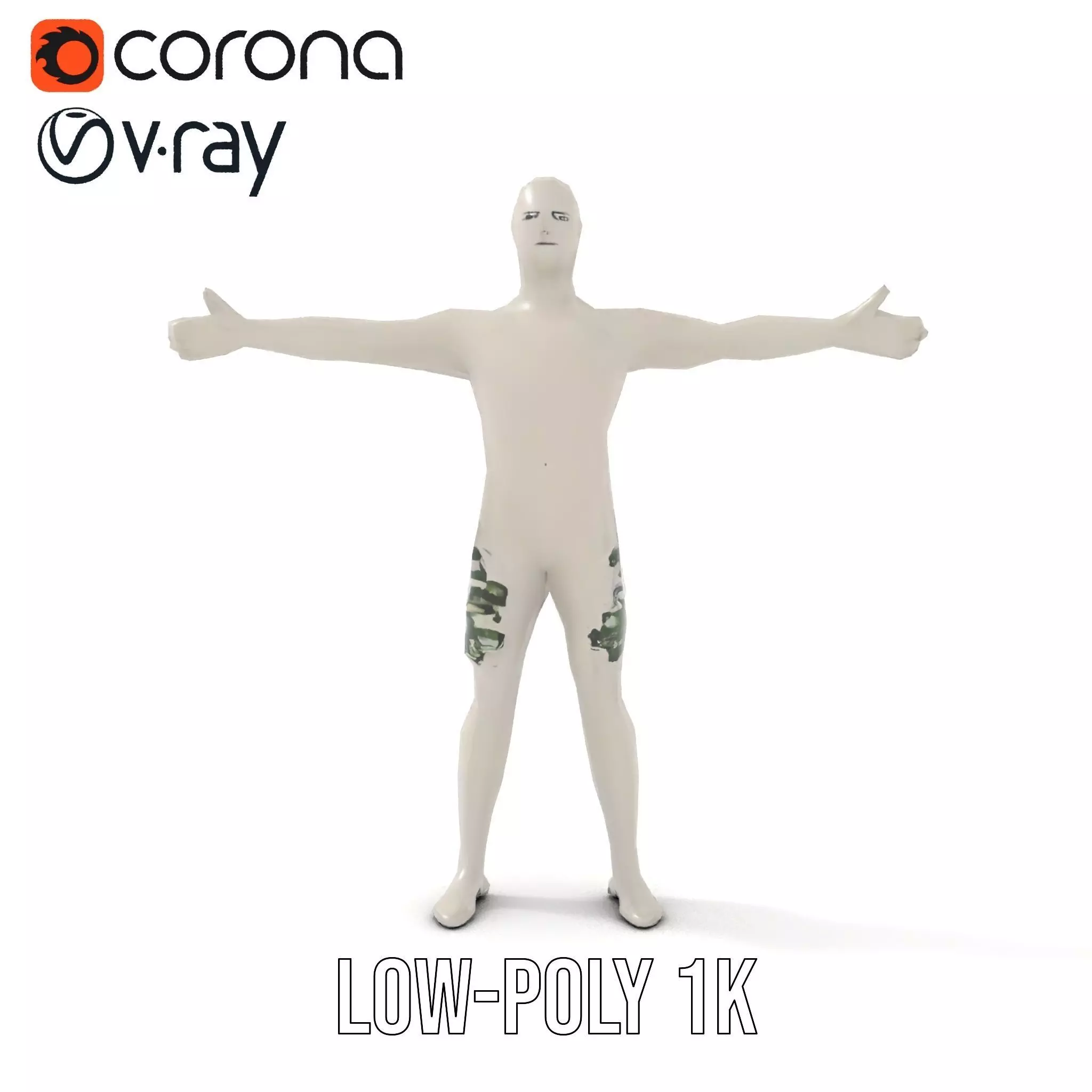 Metallic Mannequin model pack Low-poly 3D model_9