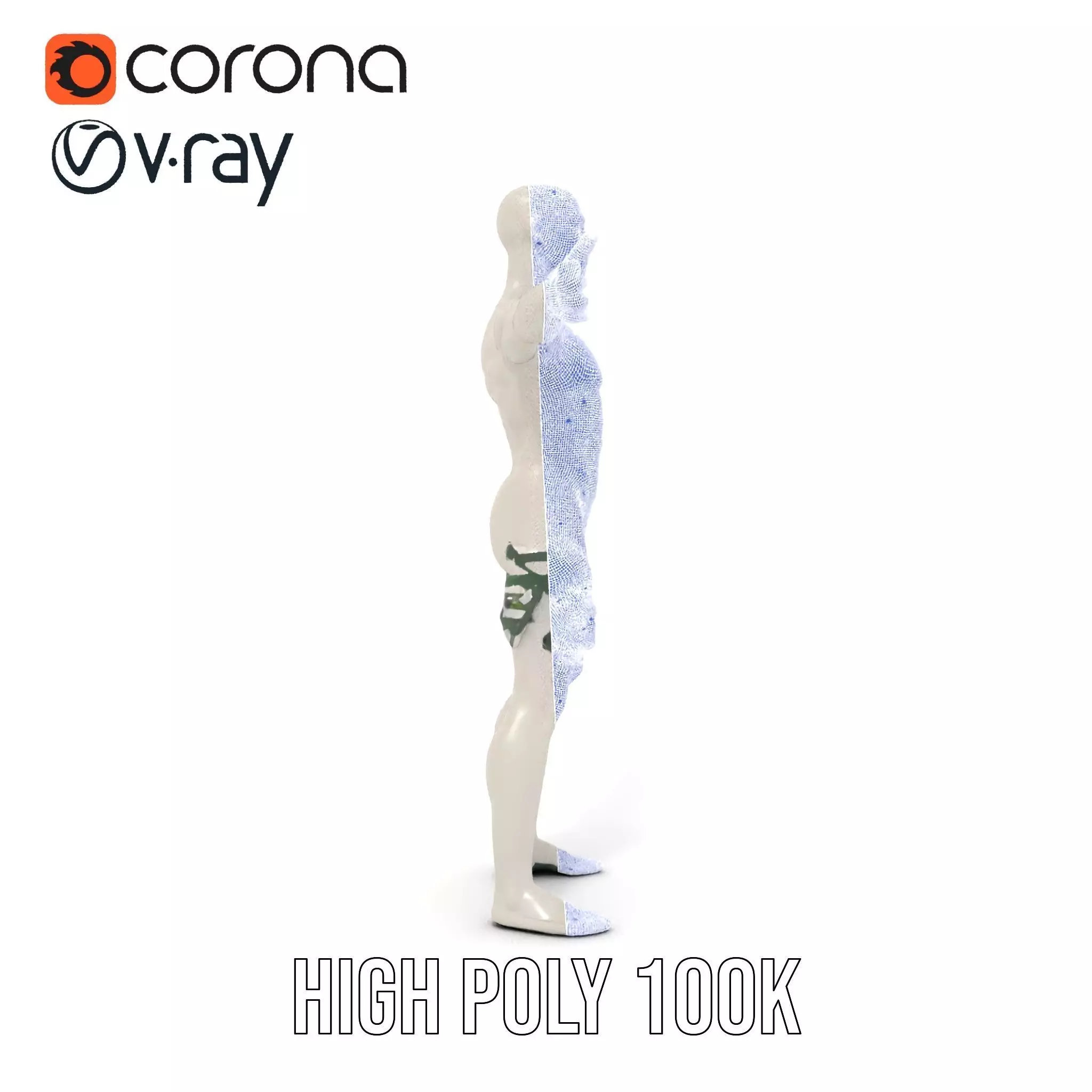 Metallic Mannequin model pack Low-poly 3D model_29