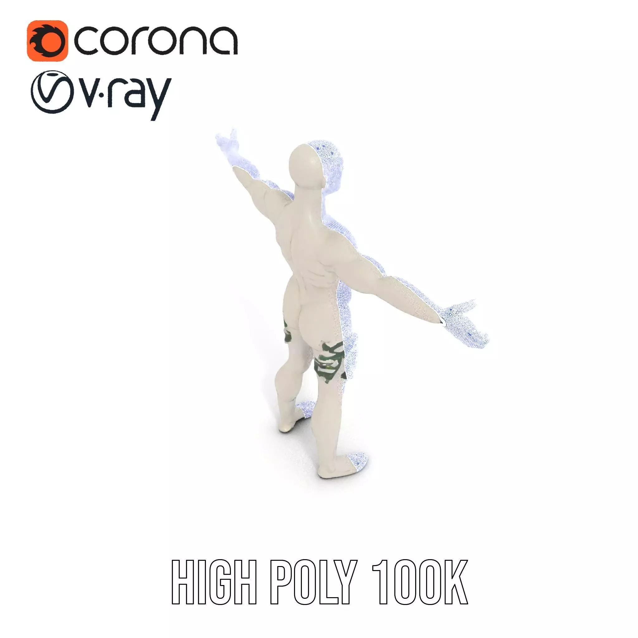 Metallic Mannequin model pack Low-poly 3D model_33