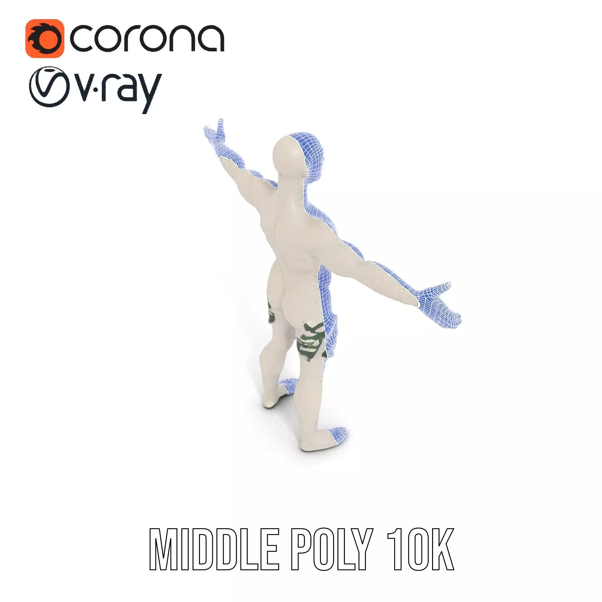 Metallic Mannequin model pack Low-poly 3D model_5