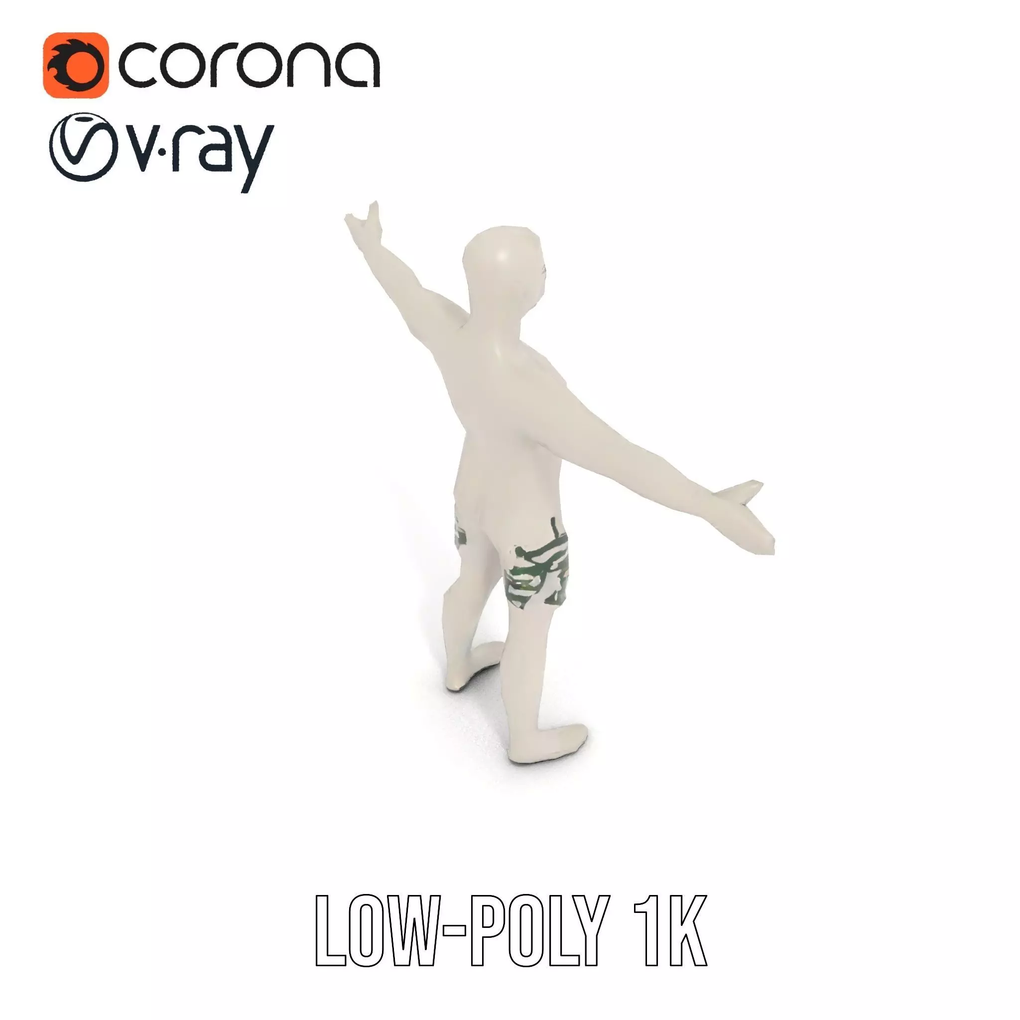 Metallic Mannequin model pack Low-poly 3D model_25