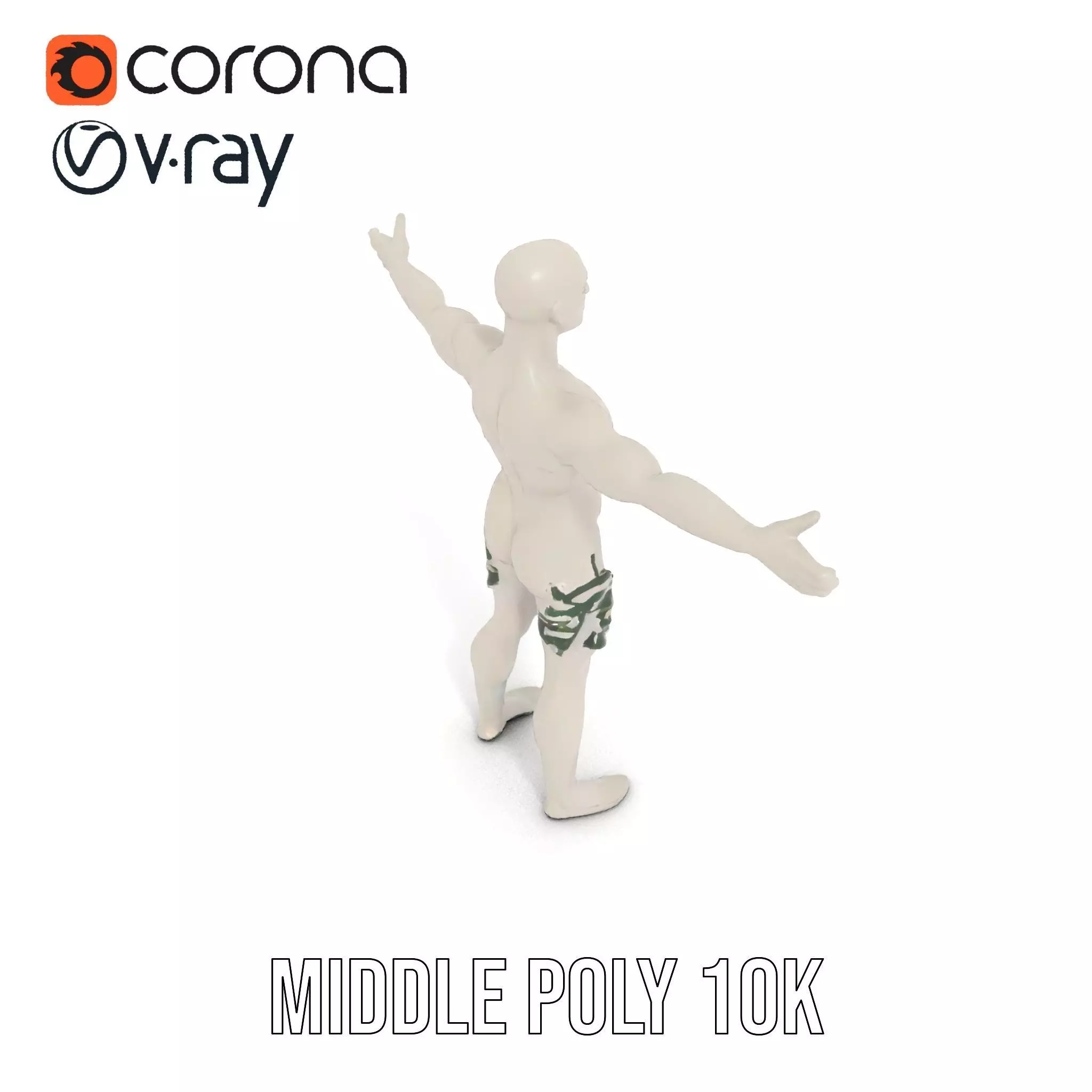 Metallic Mannequin model pack Low-poly 3D model_11