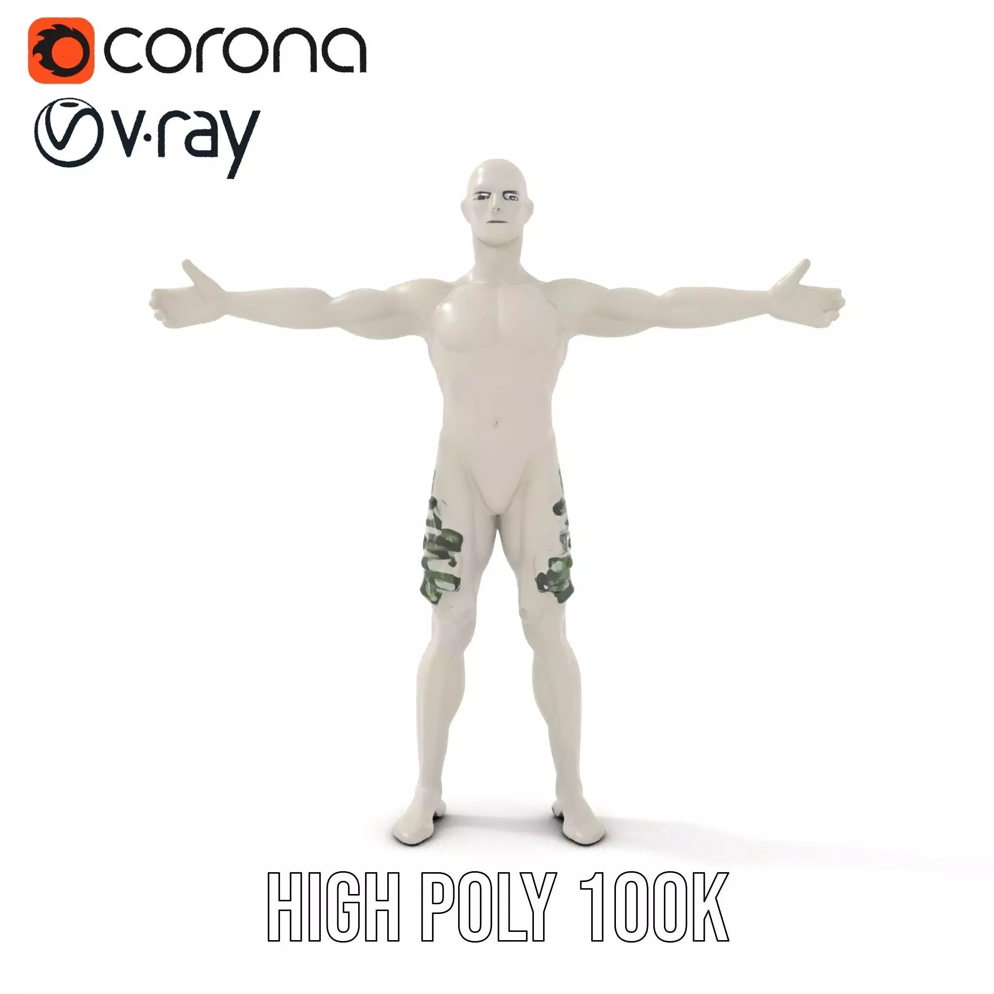 Metallic Mannequin model pack Low-poly 3D model_34