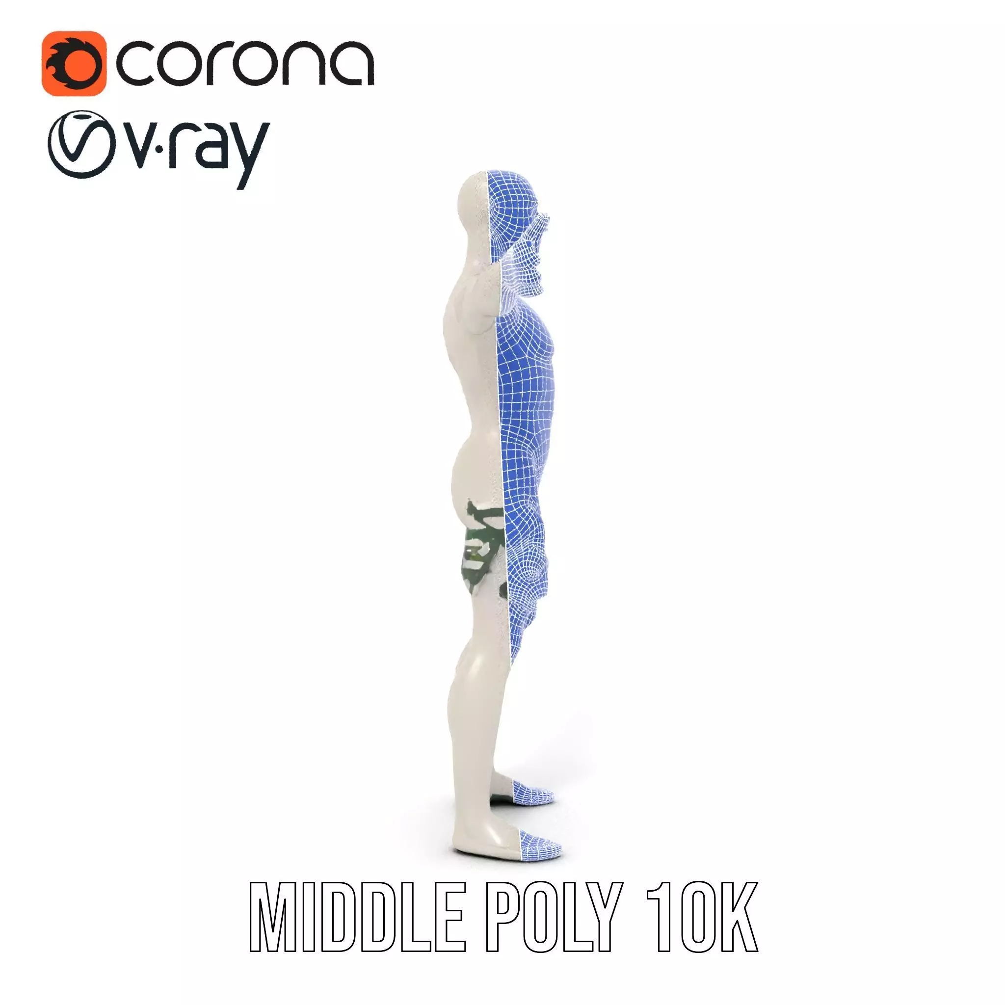 Metallic Mannequin model pack Low-poly 3D model_13