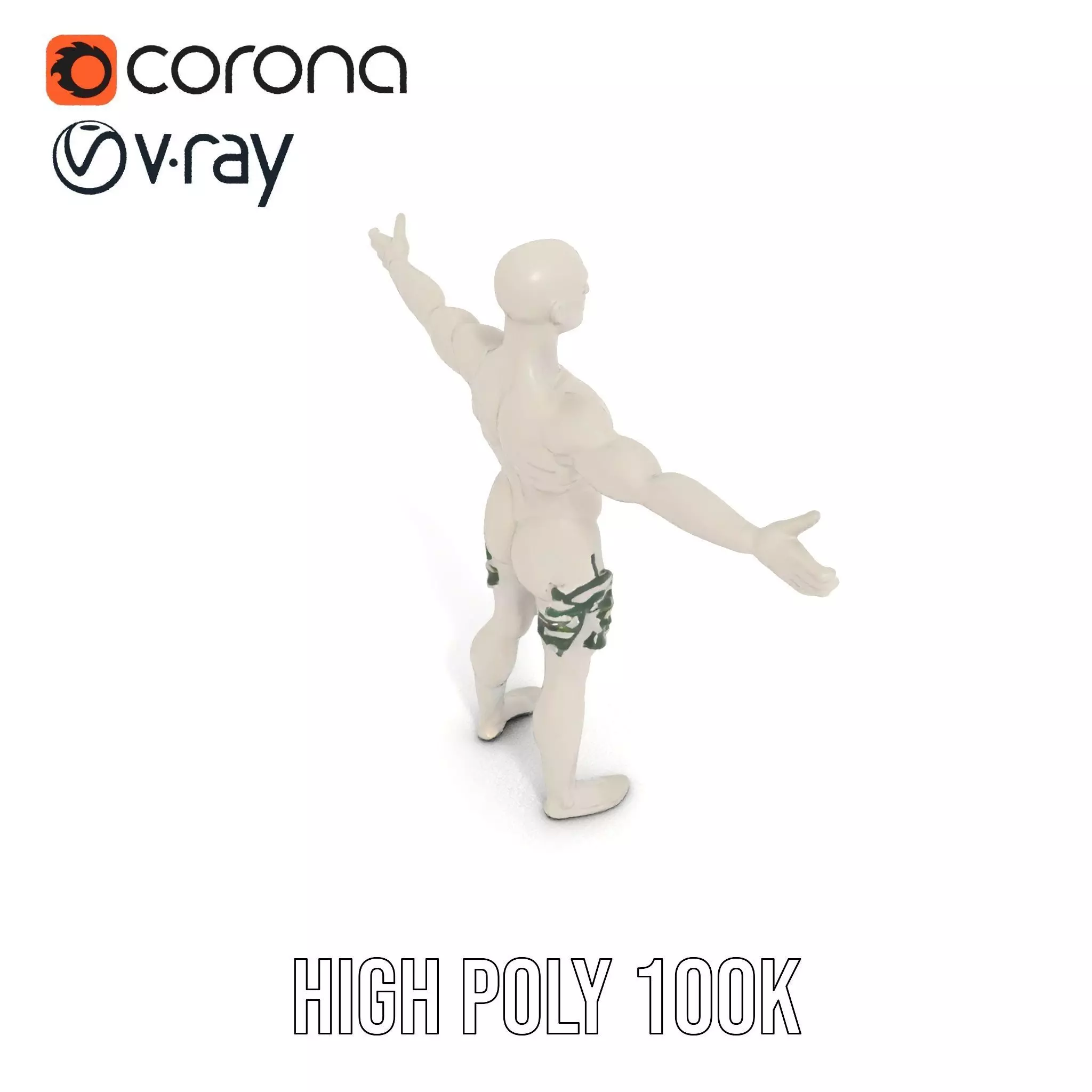 Metallic Mannequin model pack Low-poly 3D model_17