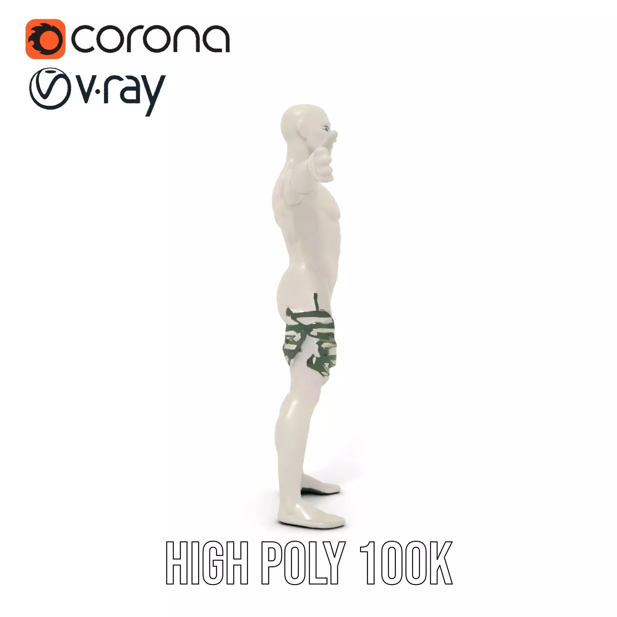 Metallic Mannequin model pack Low-poly 3D model_23