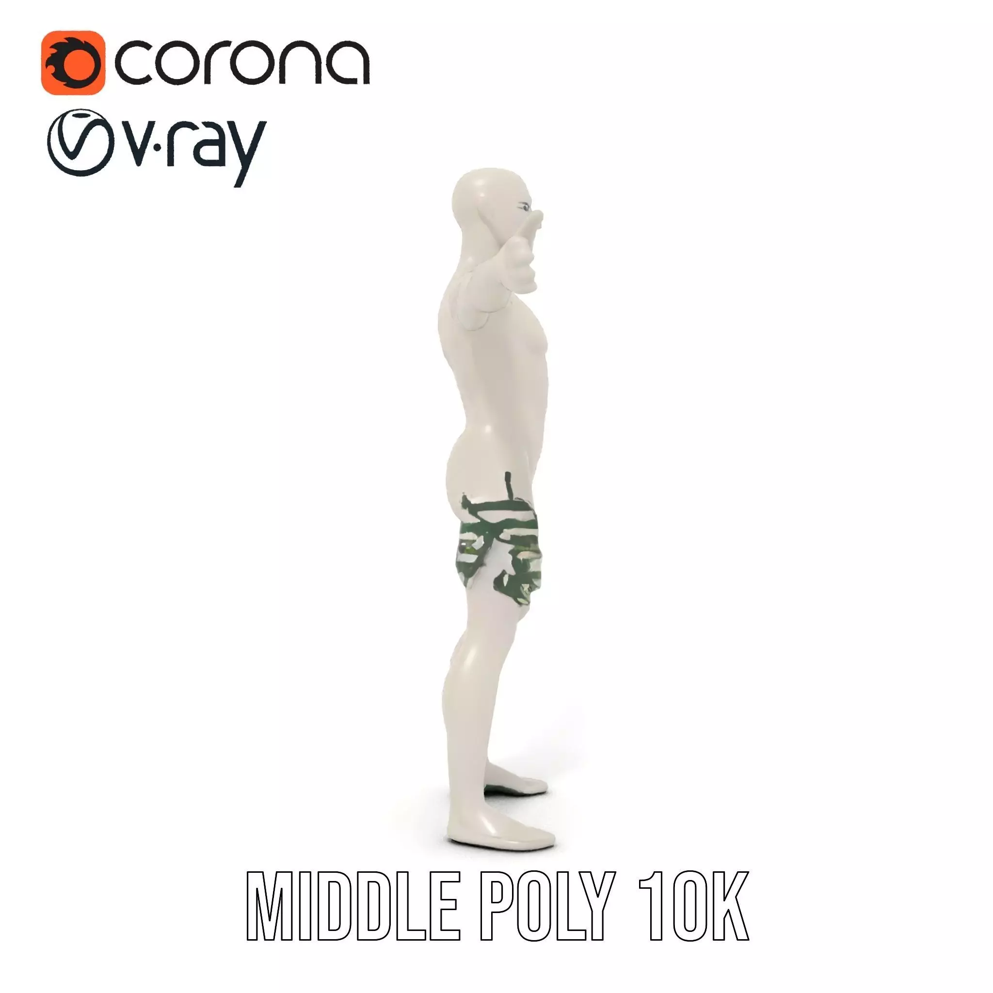 Metallic Mannequin model pack Low-poly 3D model_27