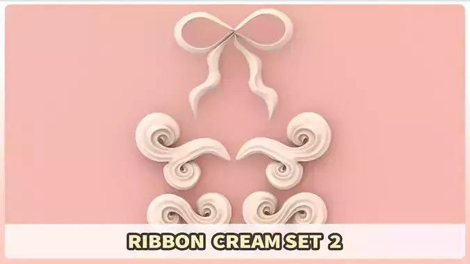 Cream Set 2 - Ribbon Whipped Cream