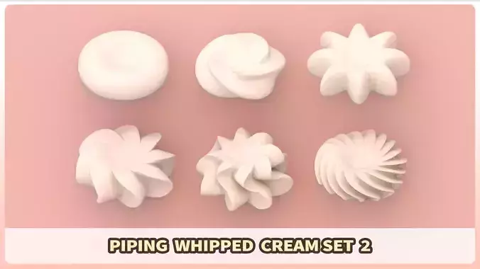 Cream Set 2 - Piping Whipped Cream