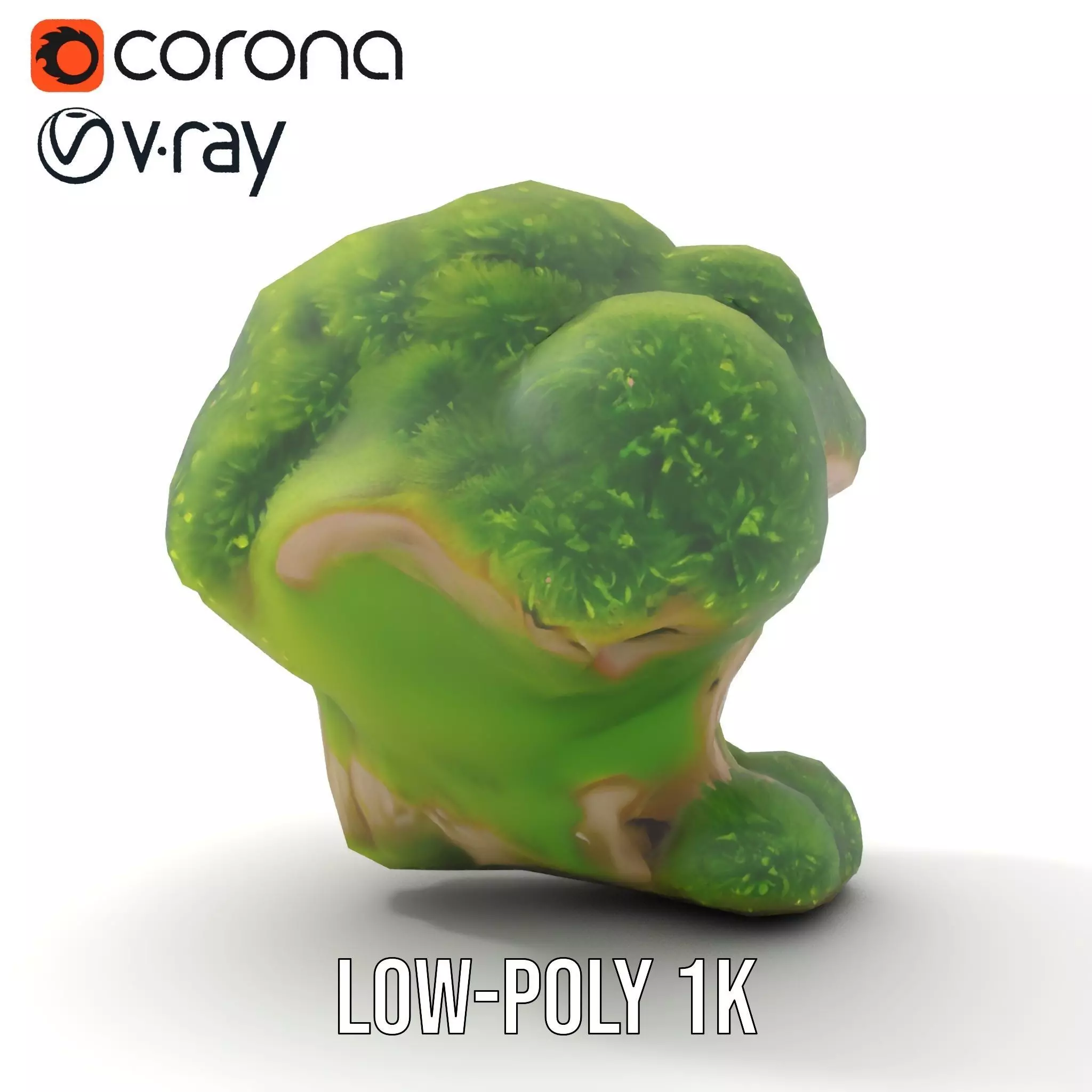Lush Mossy Rock model pack Low-poly 3D model_12