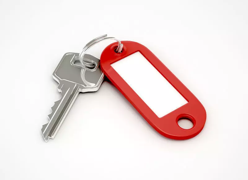 Key And Tag 3D model_0