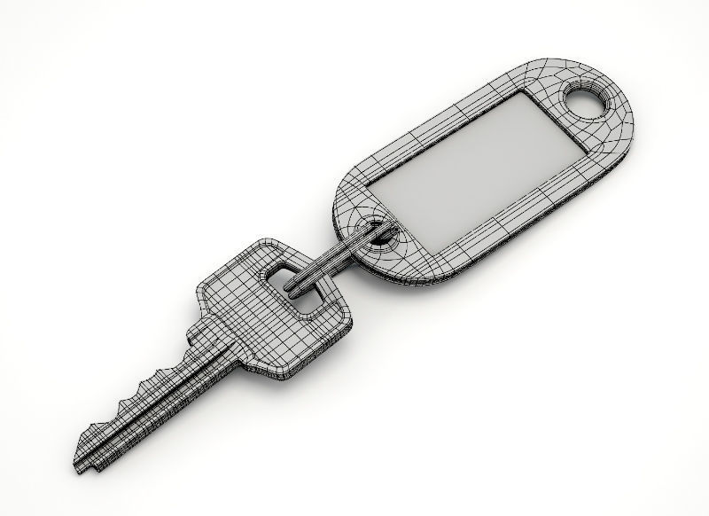 Key And Tag 3D model_1