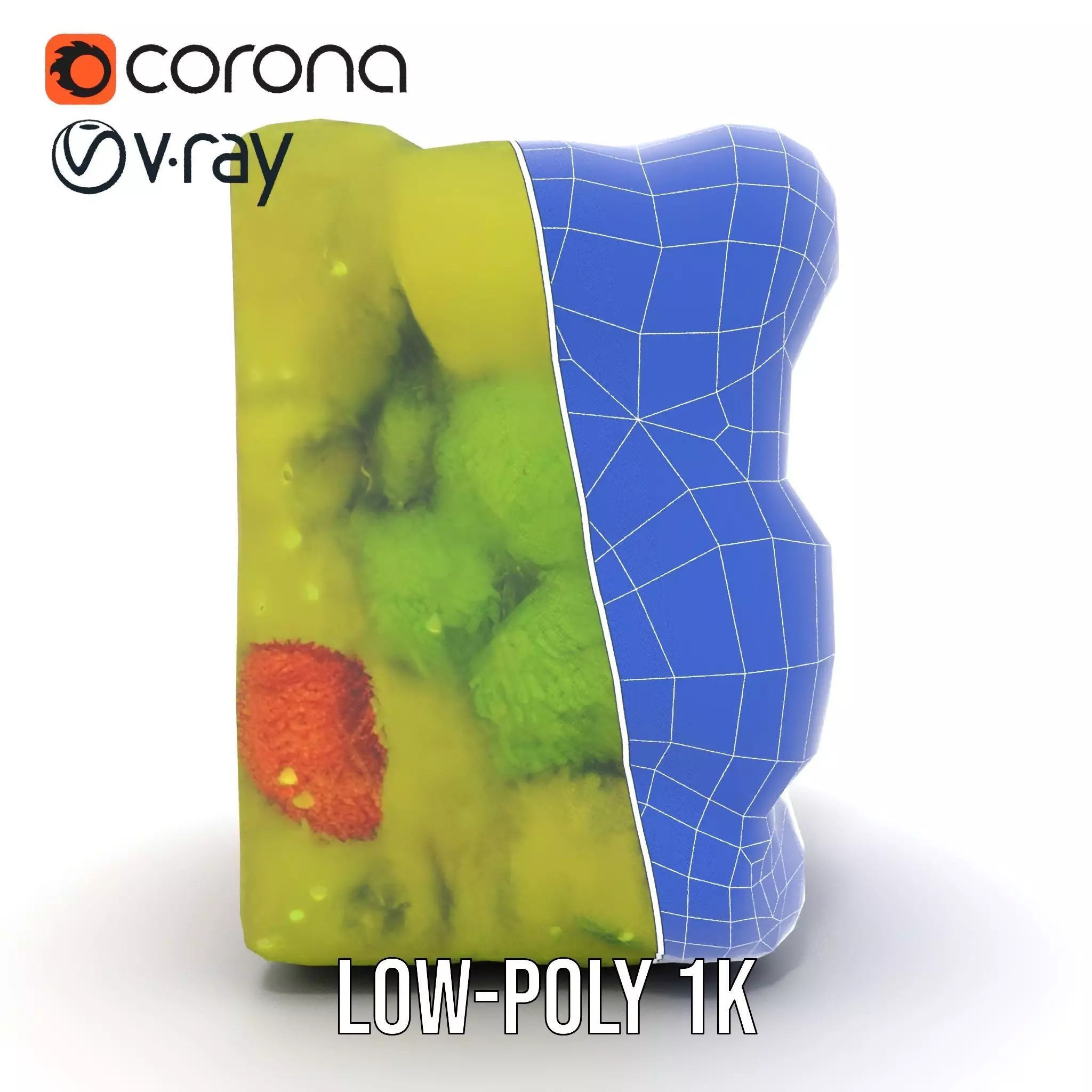 Lush Green Moss model pack Low-poly 3D model_24