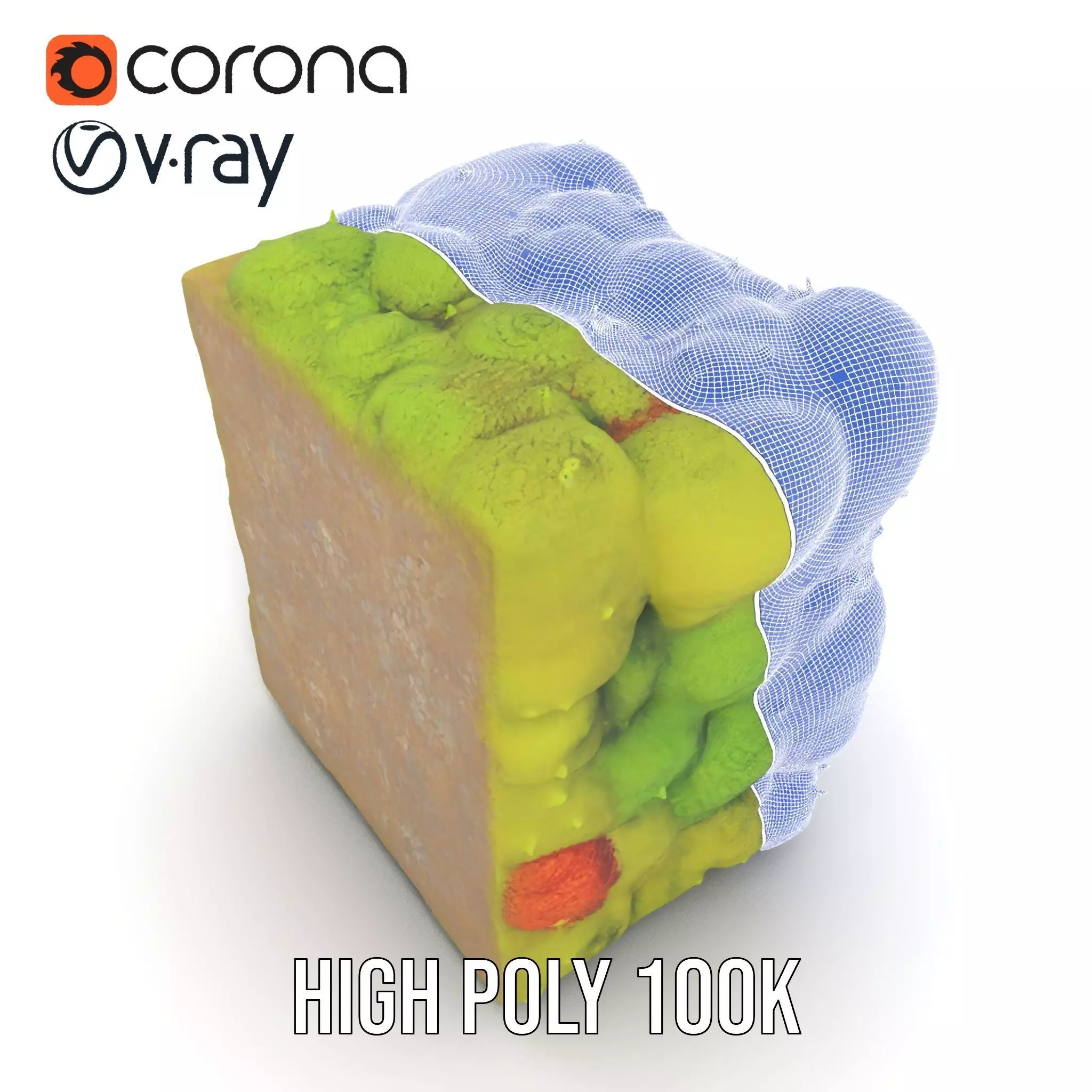 Lush Green Moss model pack Low-poly 3D model_31