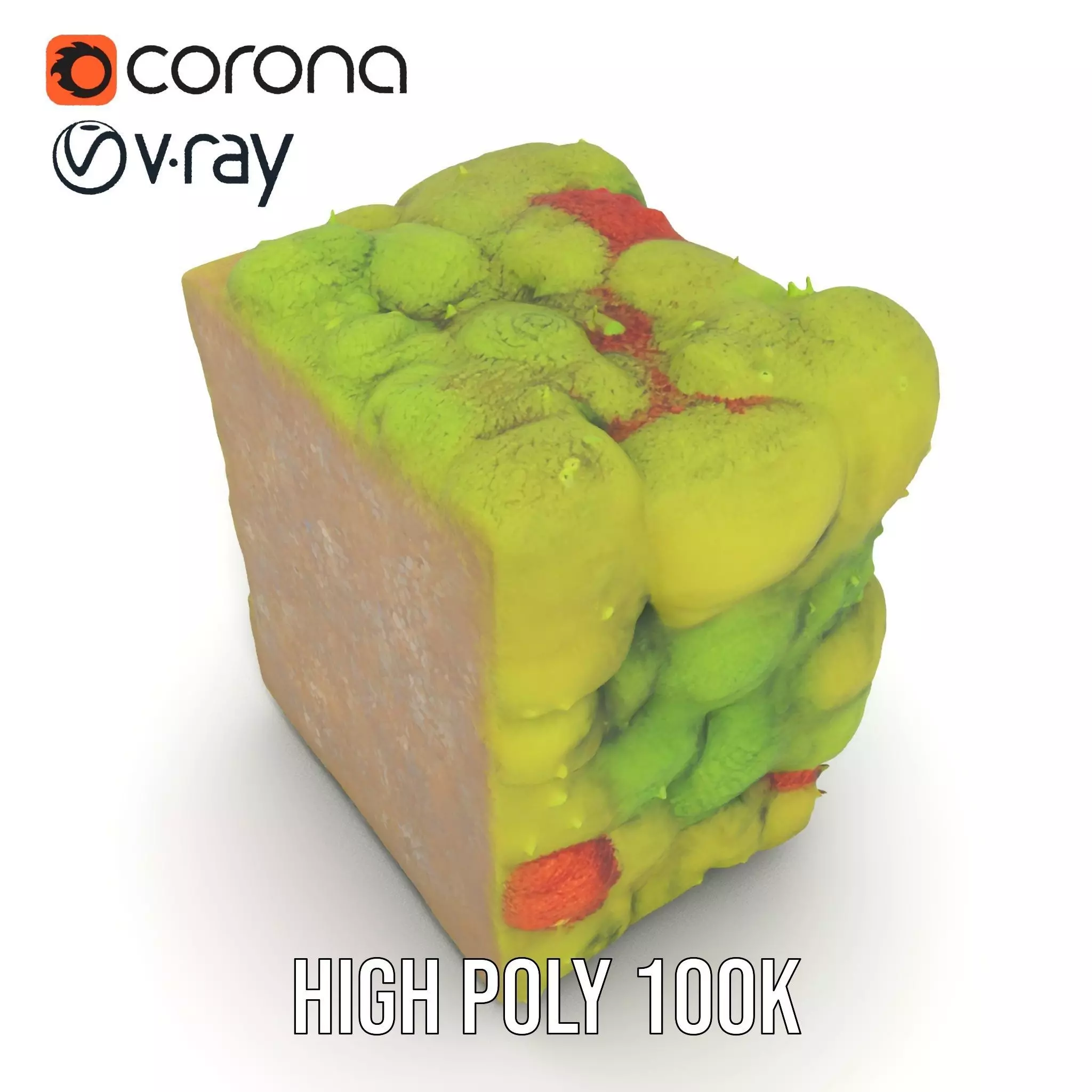 Lush Green Moss model pack Low-poly 3D model_17