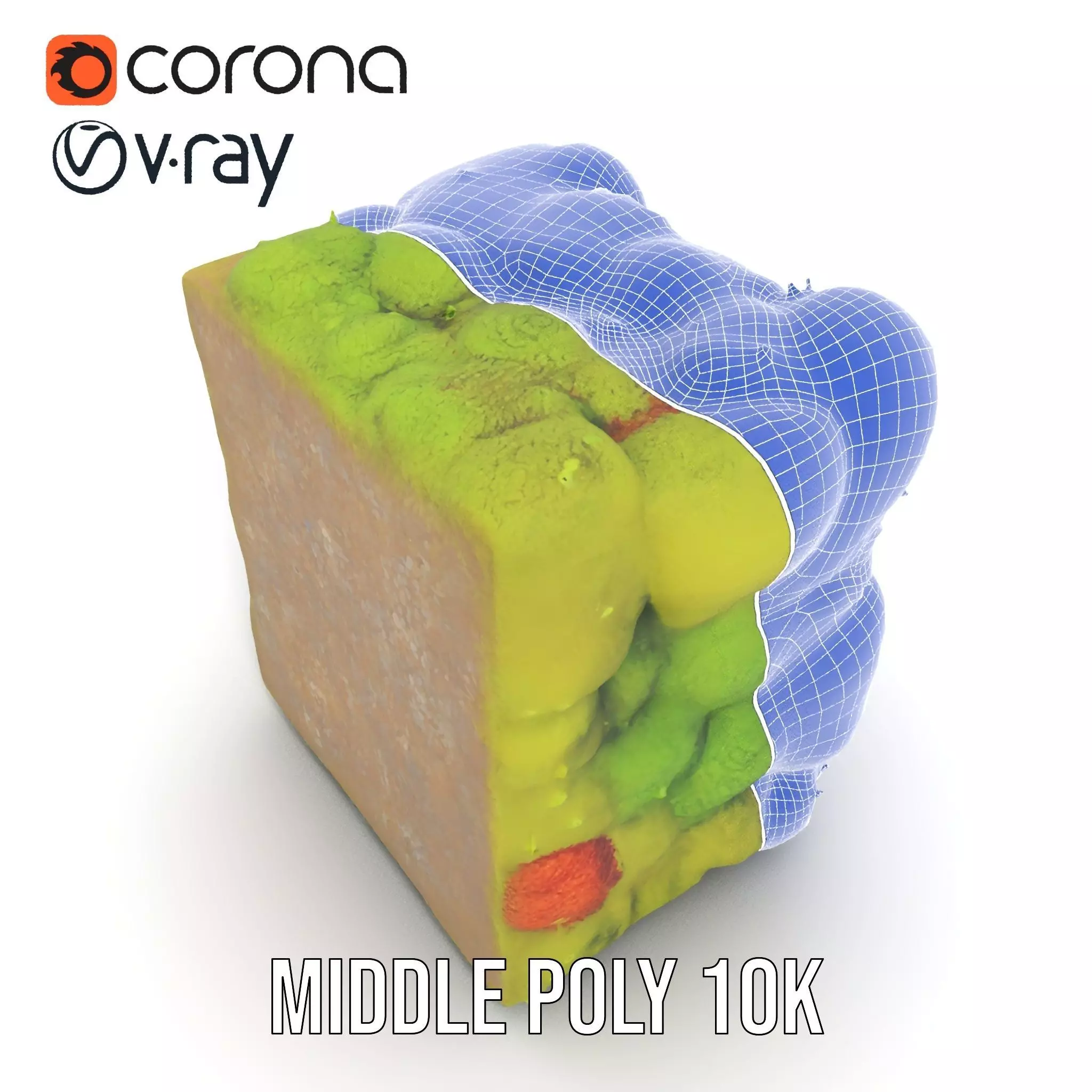 Lush Green Moss model pack Low-poly 3D model_26